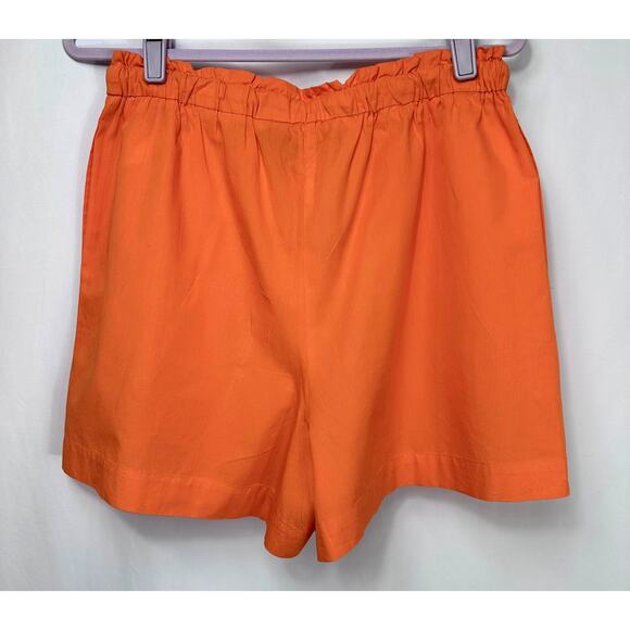 Piombo Drawstring Cotton Shorts with Pockets Orange size L - Picture 9 of 13